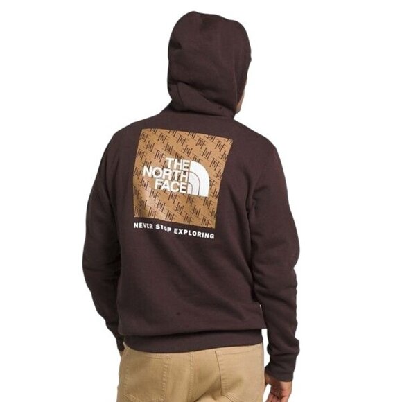 The North Face NSE Box Pullover Hoodie Men’s XS Coal Brown Monogram NWT MSRP $60 - Picture 2 of 7